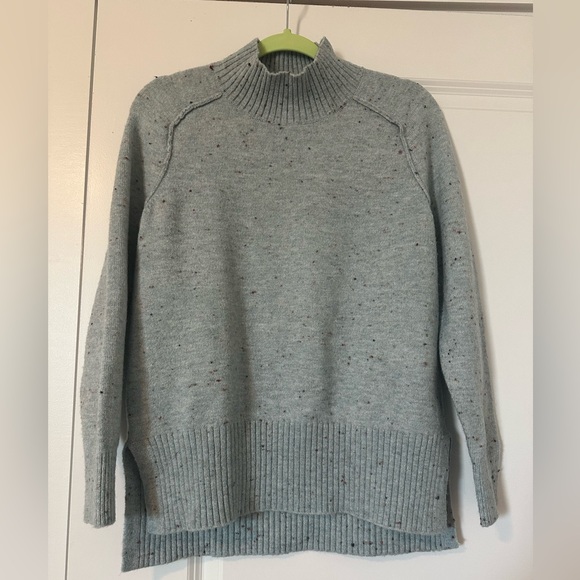 Loft Blue Flecked Mock Neck Sweater Sizs XS - Picture 1 of 5